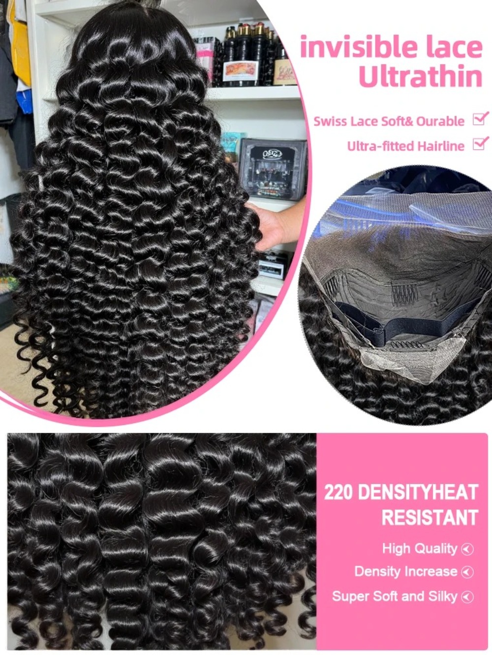 Black Deep Wave Frontal Wigs 13x4 13x6 HD Lace Front Wigs 30 Inches Curly Human Hair Wigs Brazilian Preplucked Ready To Wear Heat Resistant for Wemon