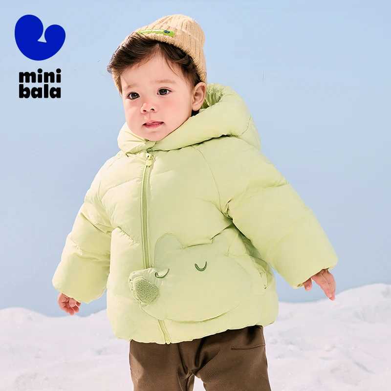 Mini Bala Down Outerwear for Boys and Girls with Hooded Warm Thickened Down Jacket for Babies Y251023