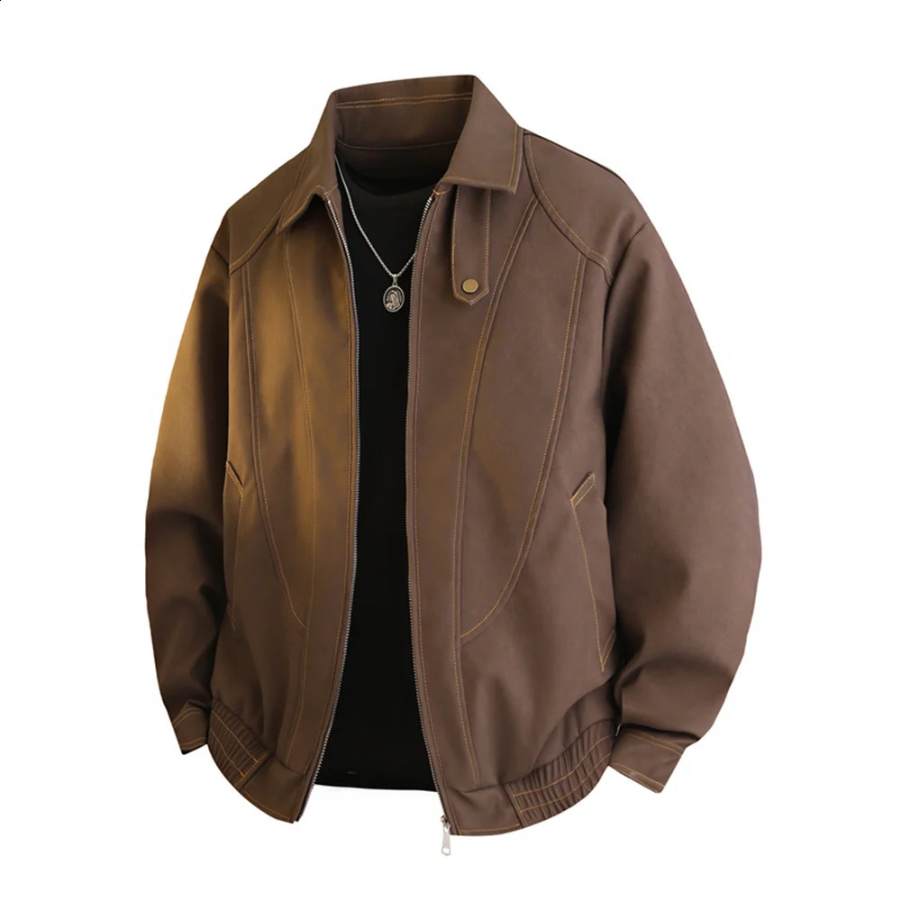 AutumnWinter jacket mens casual fashionable loose versatile and highend lapel 251023