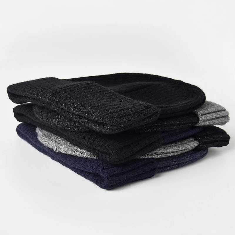 Winter Beanies Hats For Men Women Skullied Beanie Cuffed Knitted Hat Soft Warm Snow Ski Cap Male Outdoor Thick Hedging CapsXJ251023