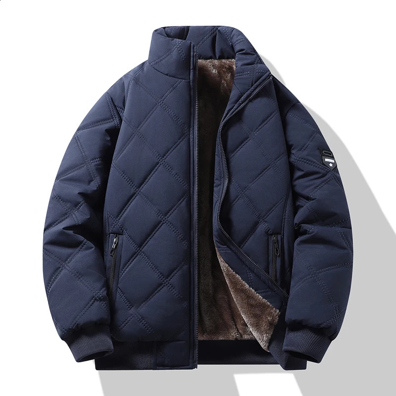 Autumn and winter casual jacket mens standup collar windproof clothes trendy light business cotton men 251023