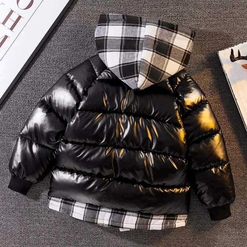 Childrens Padded Jacket New Boys Down Padded Jacket Kids Winter Hooded Jacket Teenage Boys Thick Coat Y251023
