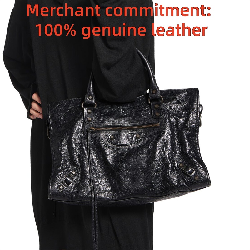 Rivet Motorcycle bag 10A quality Designer bags totes Luxury handbags LE CITY tote bag Womens mens suede bag Genuine leather crossbody Shoulder bag fashion travel bag