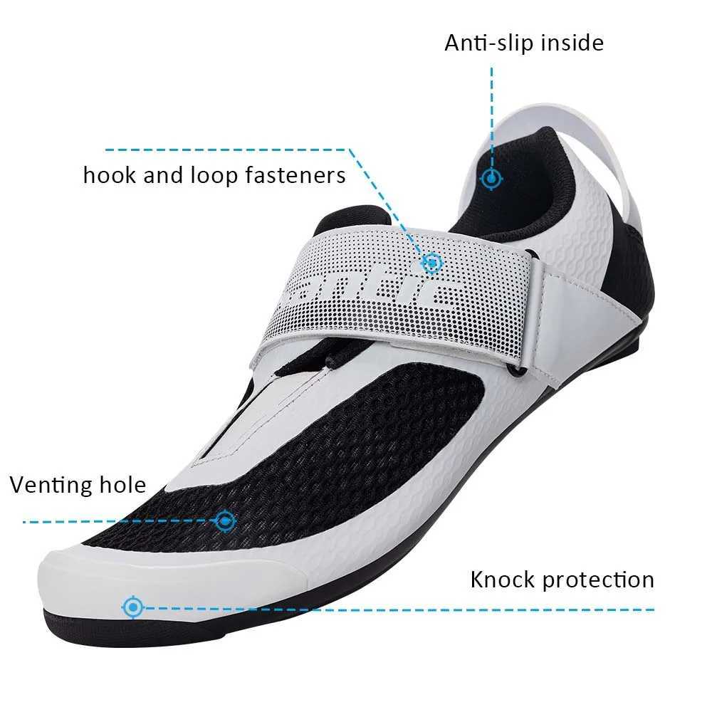 Santic Pro Triathlon Cycling Shoes Mens Road Riding Biking Sneakers Upgraded Glassfiber Outsole Breathable Bicycle Lock Shoes J251023