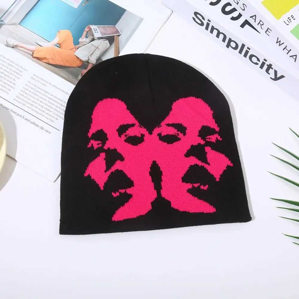 Gift Printing Knitting Cap Hat Y2k Beanies Bonnet Acrylic Couple Warm Hats Keep warm Casual Skullies Men WomenXJ251023