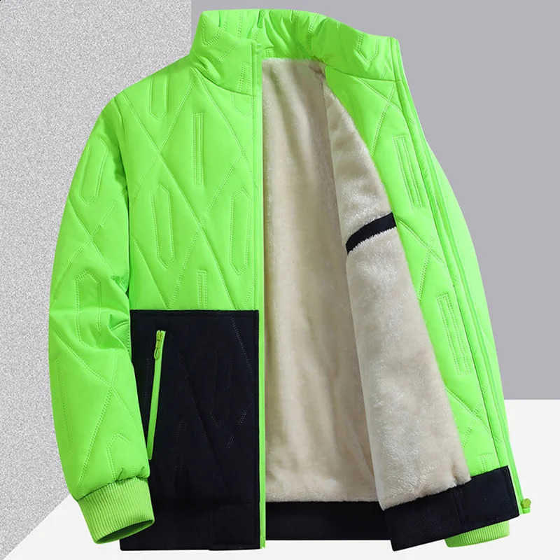 Mens Jacket Stand Collar mens Parka Winter down jacket fleece Warm Jackets men business leisure coat baseball coats 2569 251023