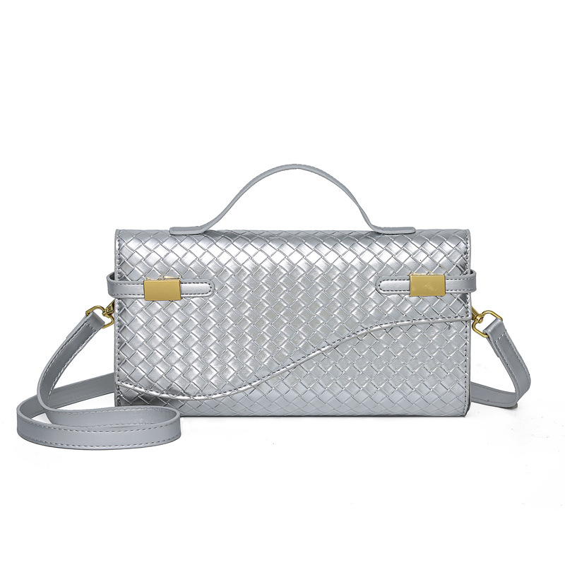 Luxury Brand Designer Bag 2025 New Woven Texture Handbag Fashionable Women's Commuter Shoulder Bag Crossbody Baguette Bag