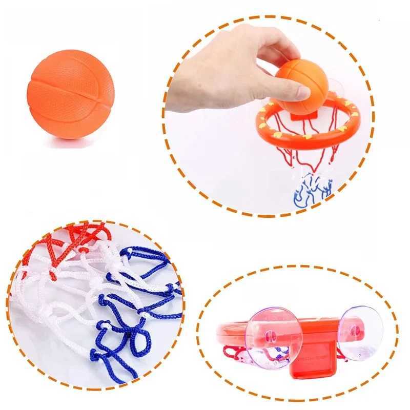 Baby Bath Toy Foldable Basketball Bathtub Paddle Toy No punching rack wall Mounted Augment Baby Take A Bath Delight Toy Set J251023