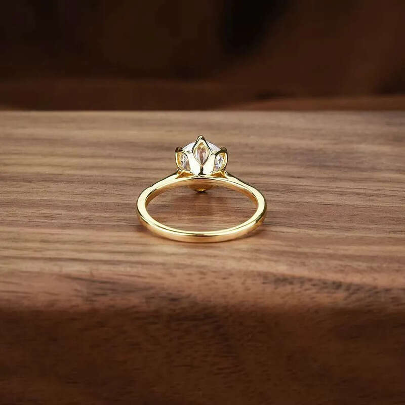 Sterling Sier Lotus Women Bridal Eternity Dia Moissanite Wedding Ring Set