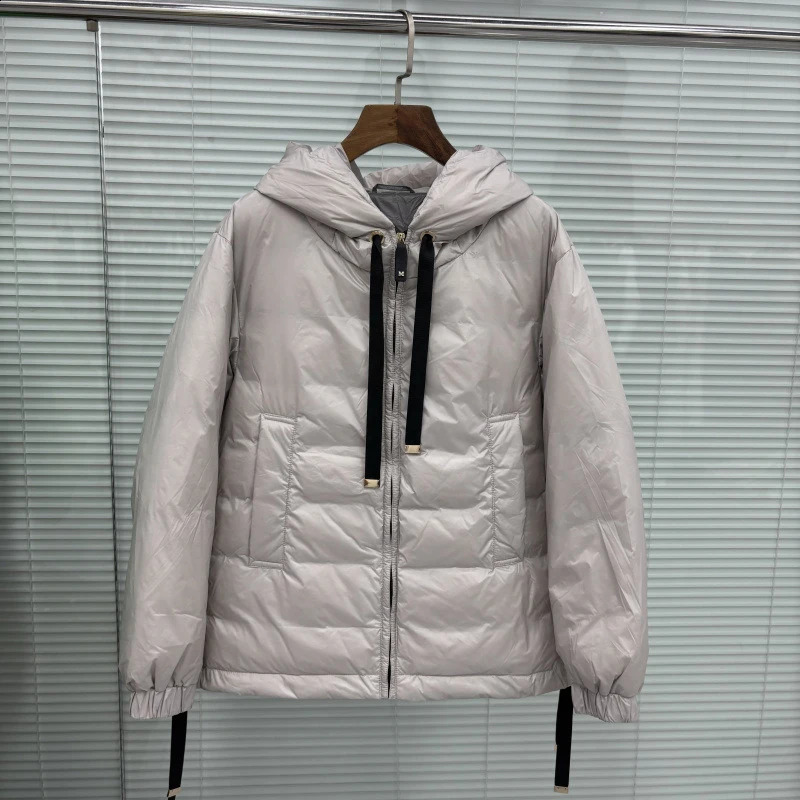 Schinteon Womens 90 White Duck down Jacket Casual Loose Oversize Autumn Winter Outwear with Hood Top Quality Coat 251022