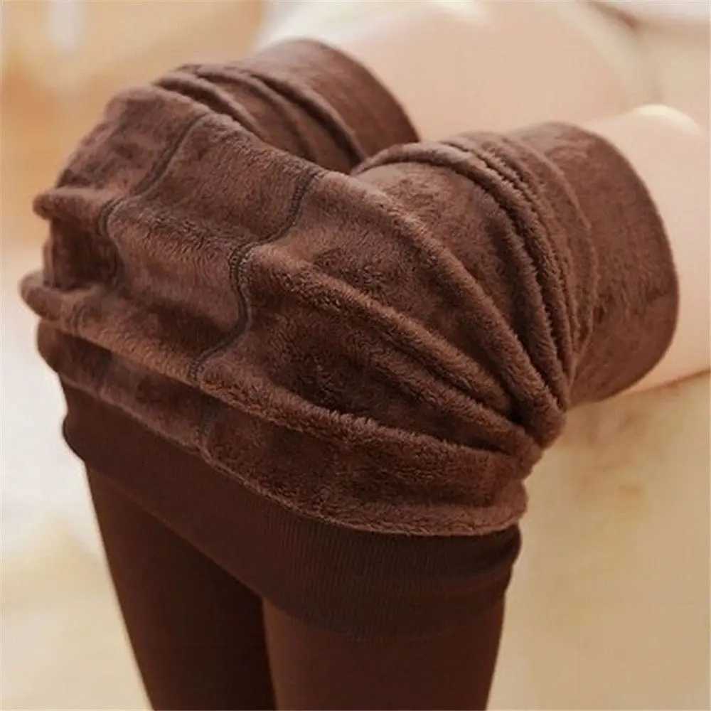 Women Winter Thermal Warm Thick Pantyhose Fluff Lined Stretch Slim Leggings PantsT251023