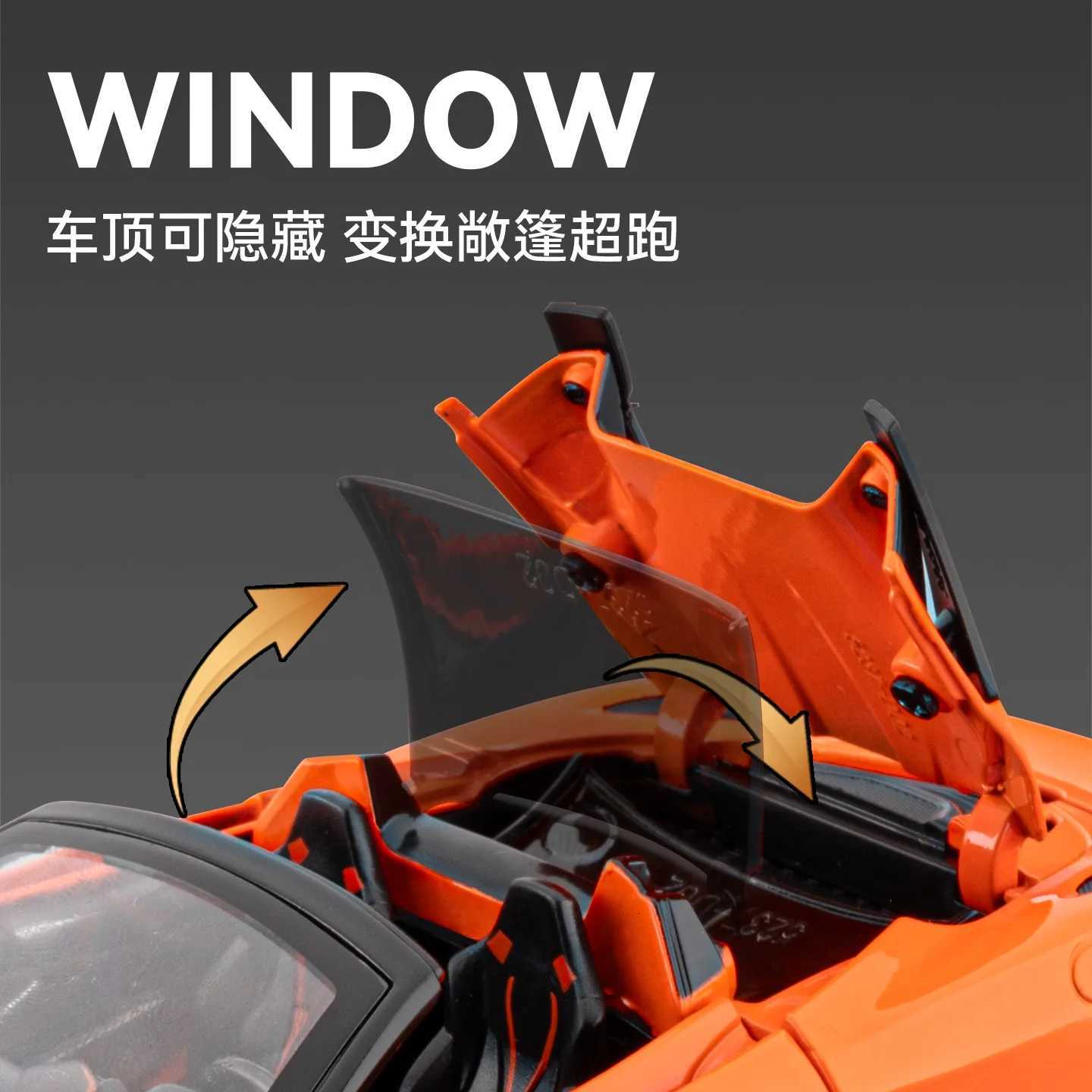 132 Scale Simulation Top sports car McLaren 720s Alloy Diecast Classic Car Model Supercar Sound Light boys toy GiftT251023