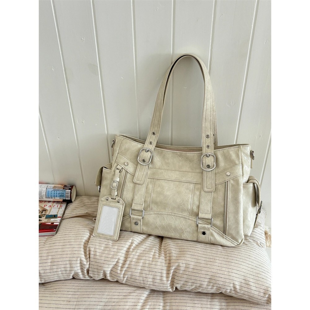 Luxury Brand Designer Bag Sweet Cool Style Large Capacity Tote Bag 2025 New Trendy Personality Versatile Handbag Uniform Bag Simple Y2k Shoulder Bag