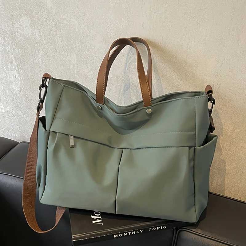 Spacious Nylon Tote Bag for Women Stylish Shoulder Crossbody Bag Perfect for Casual Outings Travel Business Fitness ShoppingL251023
