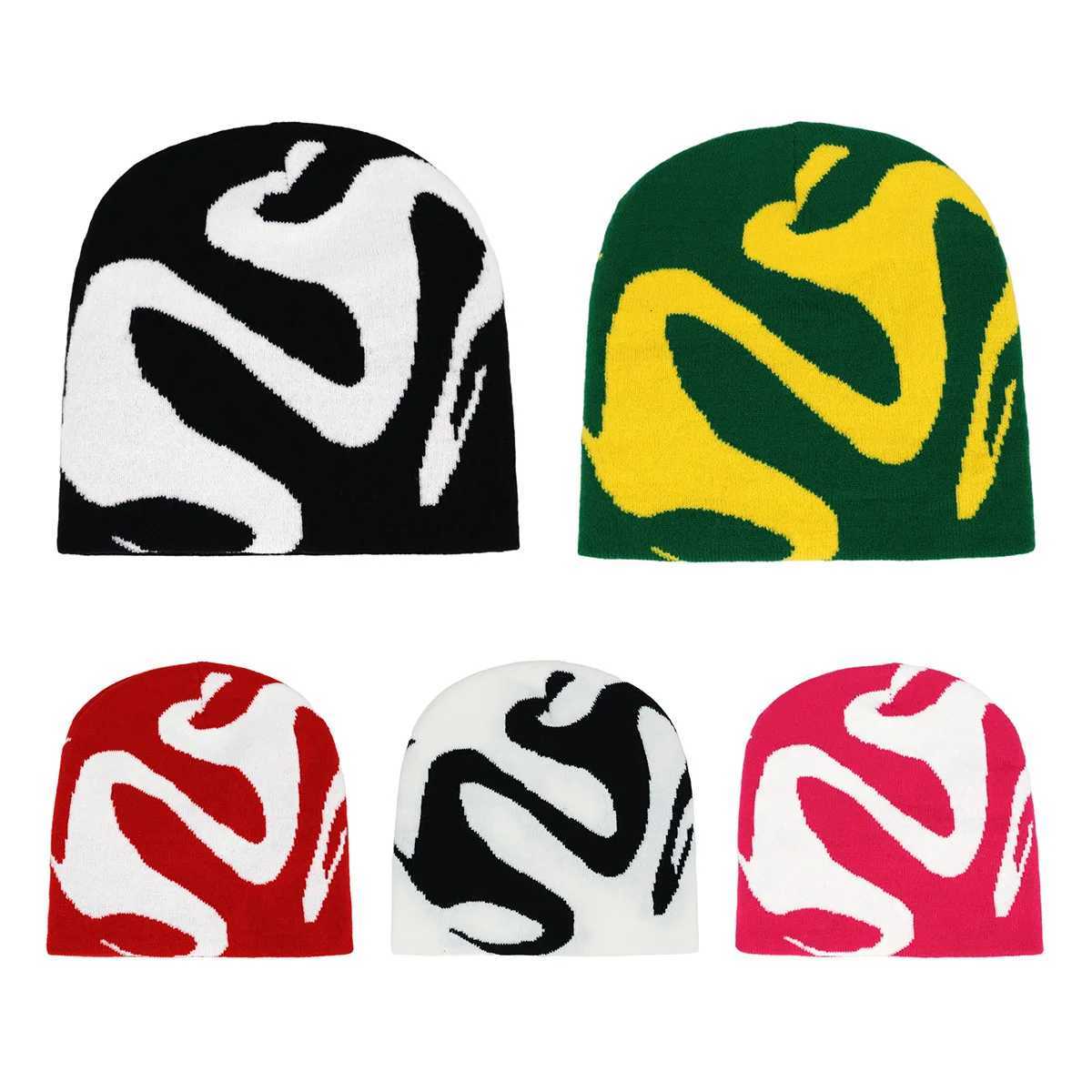 Winter Autumn Warm Beanies Hip Hop Ear Gorras Outdoor Windproof Y2K Letter Print Knitted Hat for Women Men Skiing Cap CyclingXJ251023