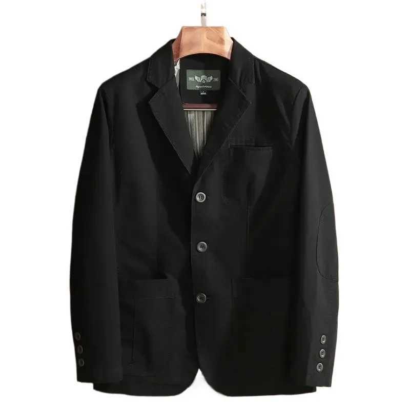 Mens Fashion HighQuality Loose Casual Business Jacket Lapel Dad Coat Trendy Handsome MiddleAged Winter Outerwear W251023