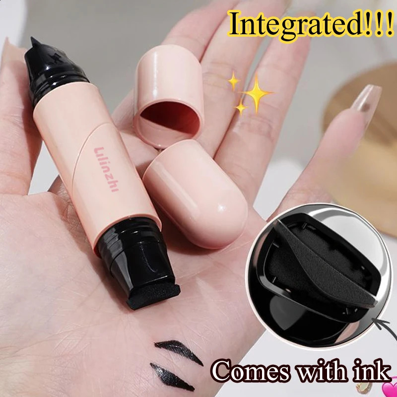 DualHead Rotatable Eyeliner Stamp Integrated Waterproof Long Wear Wing Stencil DIY Liquid Eye Liner Pen Fast Drying Makeup 251014