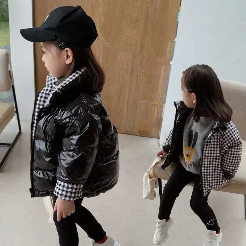 Girls Cottonpadded Jacket Winter Coat New Thick Childrens Clothing Kids Baby Down Jacket Doublesided Wear Jacket Y251023