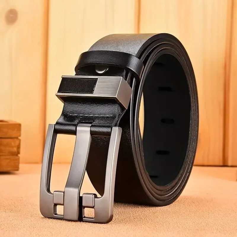Genuine Leather For Mens High Quality Buckle Jeans Cowskin Casual Belts Business Cowboy Waistband Male Fashion Designer 2024NewXJ251023