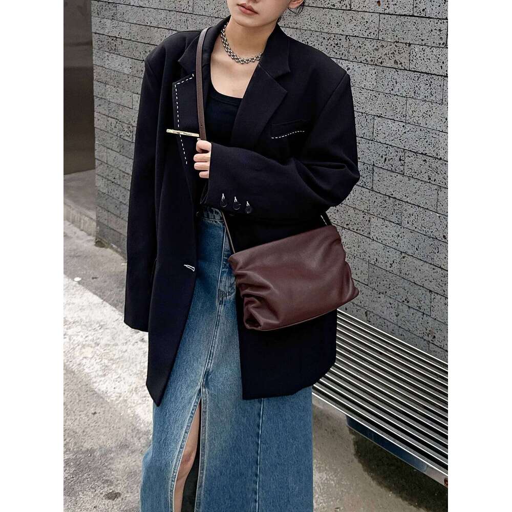 Genuine Grade Sheepskin Leather Women's Shoulder Designer Brand High Quality Female Handbag Shoppiing Bag