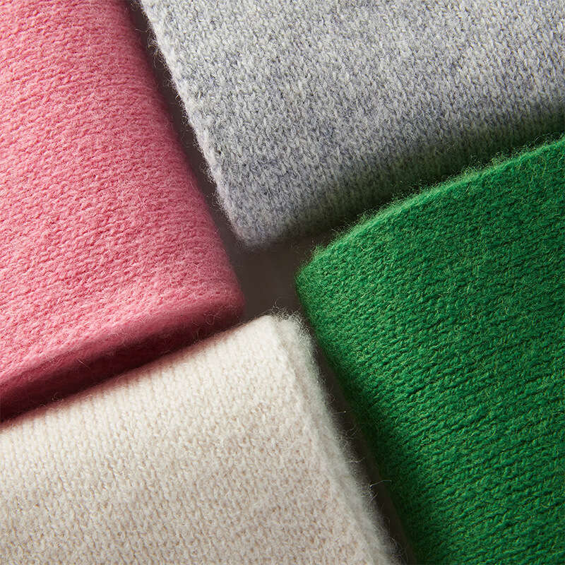 100% Pure Wool Knitted Scarf for Men Women, Autumn and Winter Versatile, Oversized, Thickened, Warm, Solid Color, Korean Style Cashmere Neck Warmer