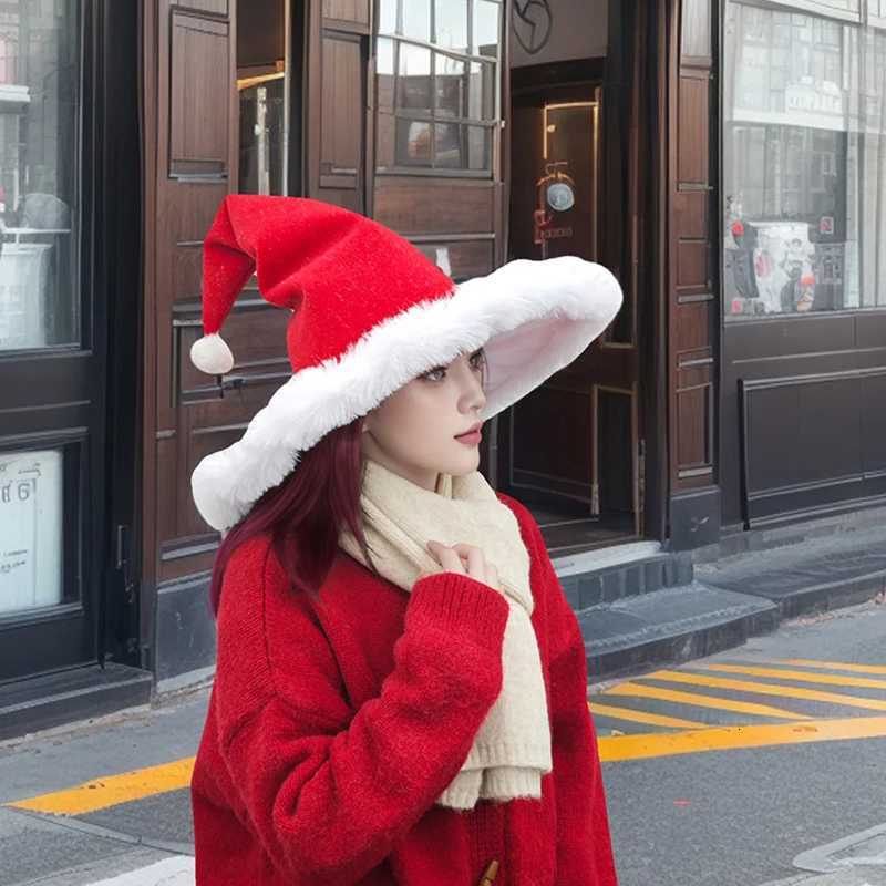 Christmas Hat Santa Hat Holiday for Adts Unisex Cfort Extra Thicken Fur Xmas Hat for New Year Festive PartyW251023