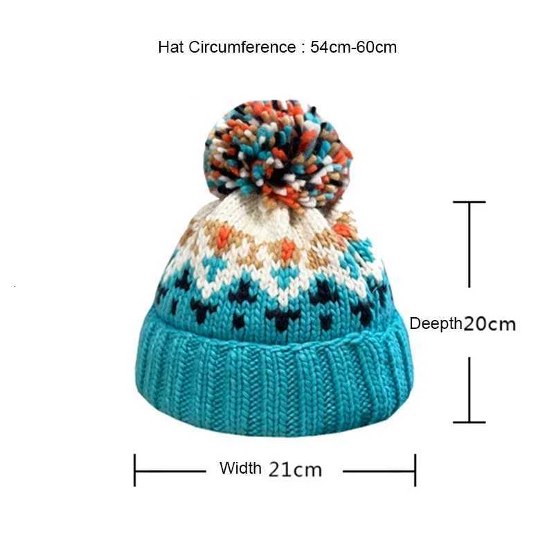 Winter Beanie for Wen Men Christmas Colorf Warm Wooln Hat Allmatch Ski Sklies Bonnets P Hats Earflaps Bber HatsW251023