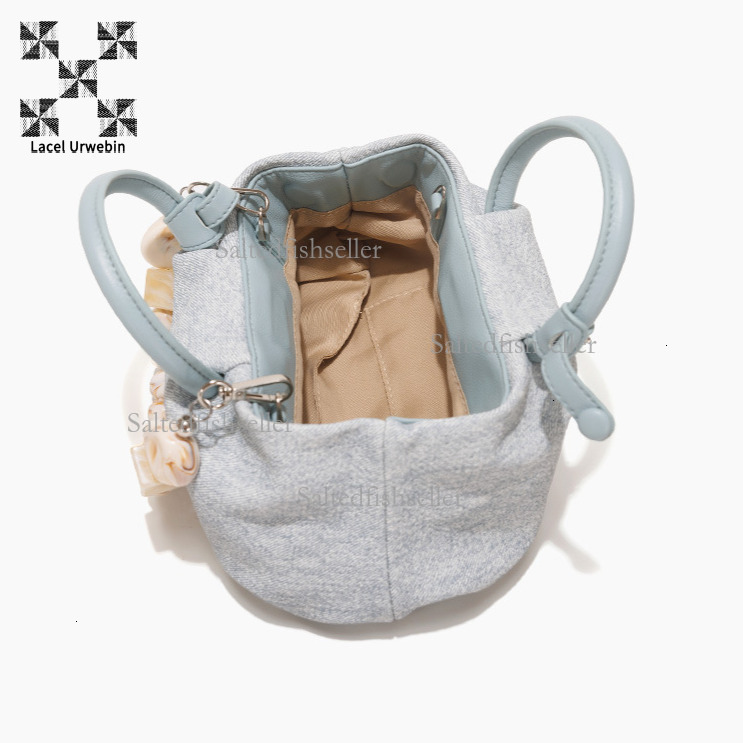 Lacel Urwebin Designer Luxury Women's Handbag Summer Fashion Cowboy Handbag Versatile Simple Beaded Single Shoulder Crossbody Bag Chinese Style M