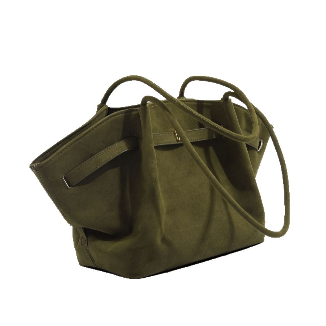 Luxury Brand Designer Bag 2024 Autumn Winter New Fashionable Versatile Matte Handbag Shoulder Bag Green Underarm Bag Large Capacity Commuter Bag