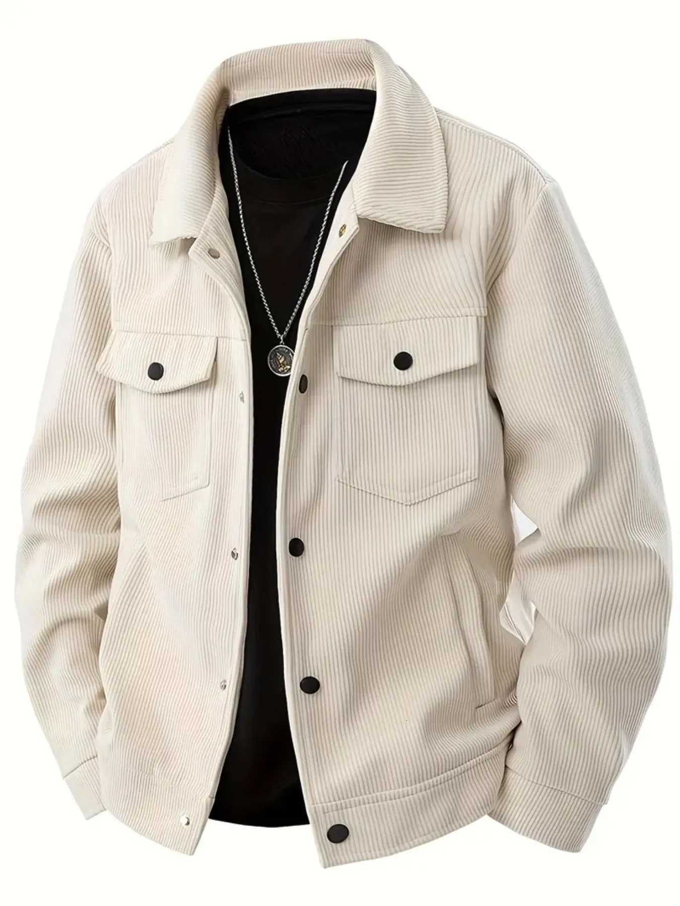 The 2025 new autumn corduroy jacket for men with a lapel a trendy Japanese style loose coat W251023