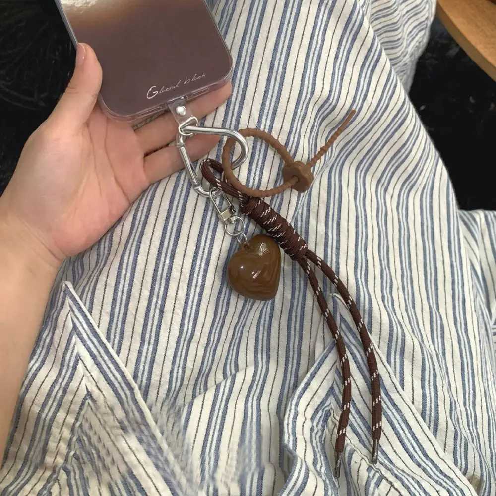 Fashionable Heart Leather Rope Keychain Cherry Bow Y2K Bag Pendant Ornaments Mobile Phone Lanyard Gifts Bag Accessories Z251023