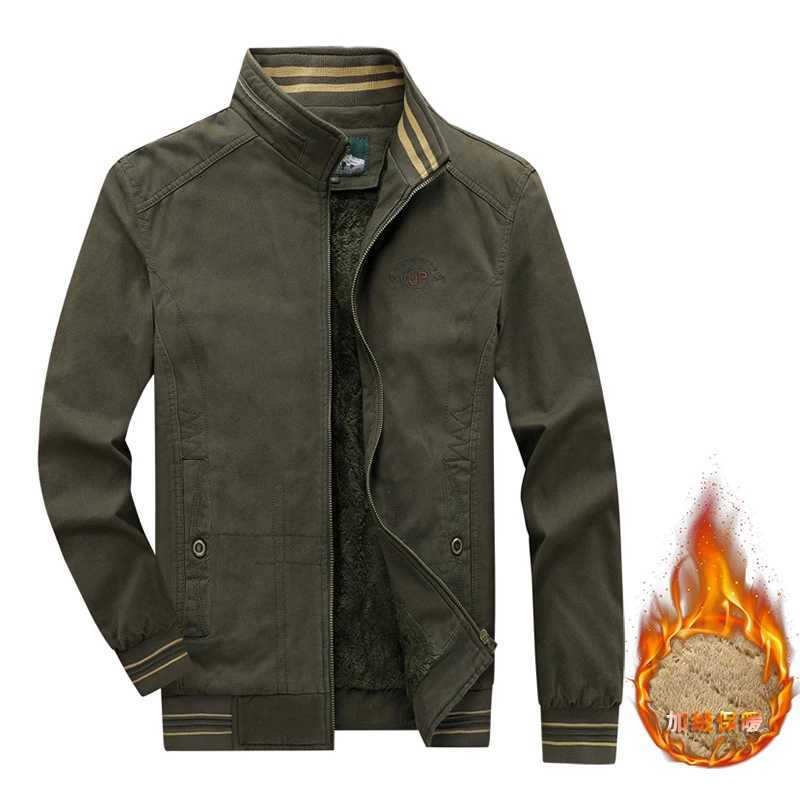 Autumn Luxury Business Jacket Men Thick Warm Fleece Lining Jacket Men Winter Solid Color Jackets for Men Casual Outerwear Coat W251023