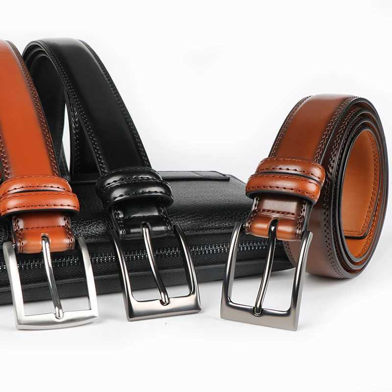 Mens genuine leather belt 1 26 a fashionable simple and durable belt gift suitable for various occasionsXJ251023