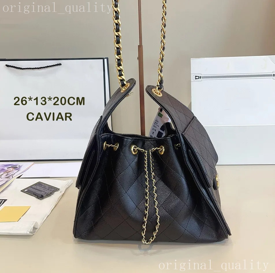 Designer hobo shoulder bag 25bag bucket bags crossbody large vintage caviar genuine leather high quality Flap bag