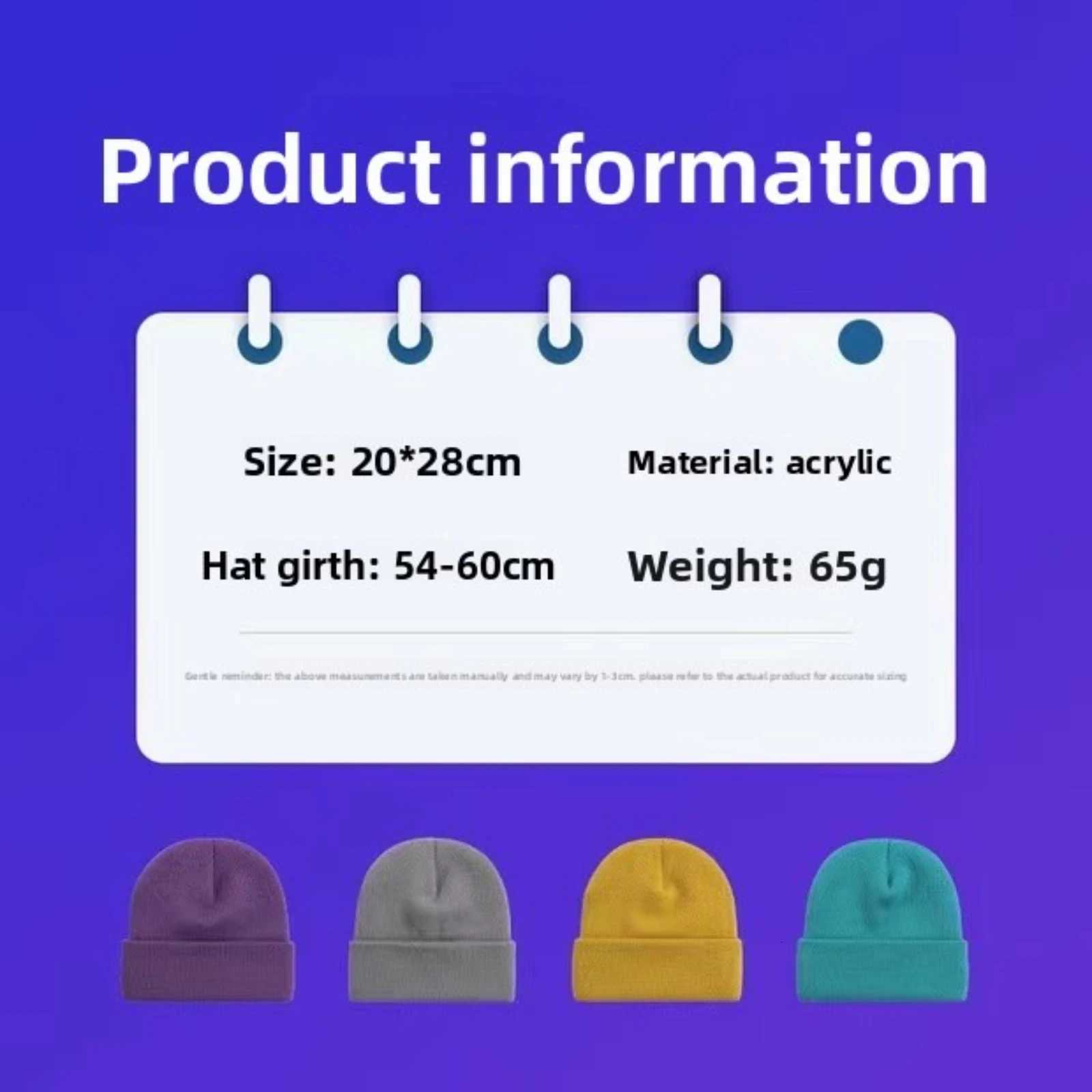 New Cust Knitted Hat Winter Mens Wens Wool Hat Suitab Daily Outdoor Warmth Personali broidered Elastic HatW251023