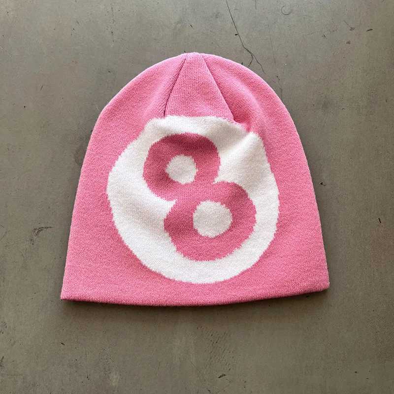 Winter Beanies Hat Men Women Paragraph Quality Cap Number 8 Y2k Warm Fashion Hundred Take Cold Cap for Couple New FashionXJ251023