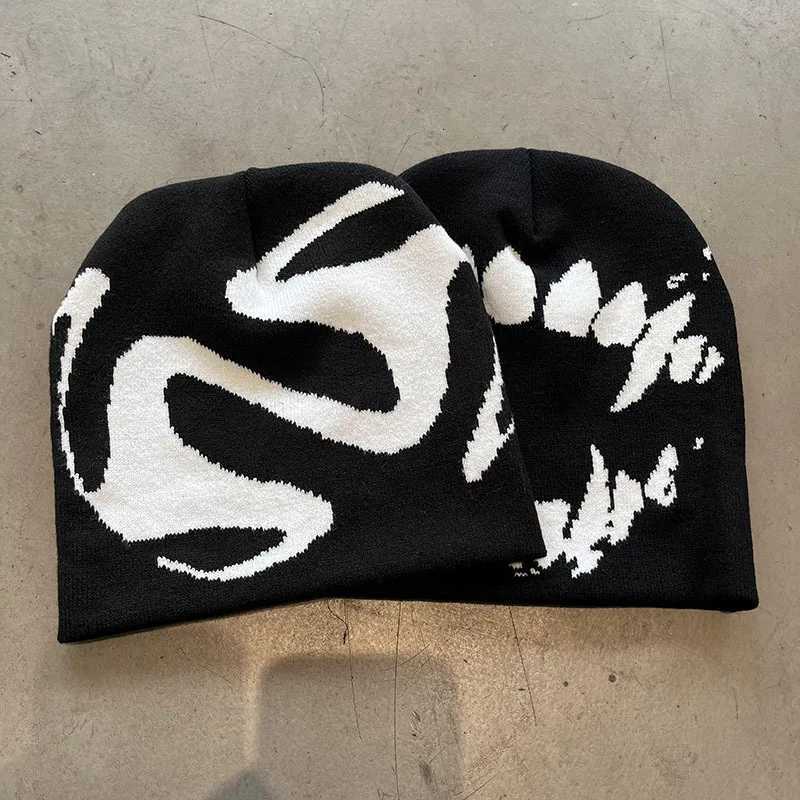 AmericanStyle Funny Versatile Knitted Hat Warm ColdProof Beanies Hat Fashion Retro Pullover Hats for Autumn and WinterXJ251023