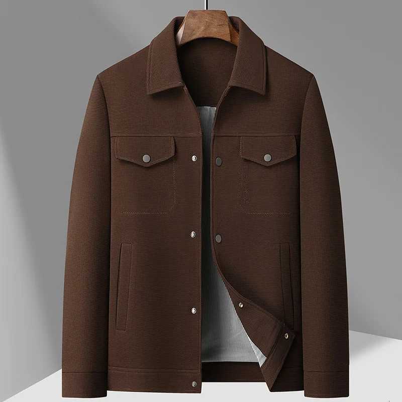 New Mens Fashion Classic Business Travel Trend Solid Color British Style Outdoor Travel Work Executive Casual Jacket W251023