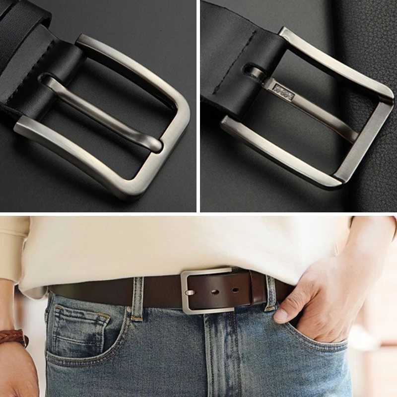 New Business Leisure Mens Belt Trend Alloy Square Buckle Belts Male Famous Brand Luxury Designer PU Leather Jeans Belts for MenXJ251023