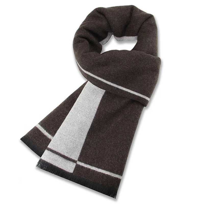 Luxury Scarf Man Winter Warm Wool Scarf For Men Cashmere Scarves Casual Plaid Male Long Outdoor Shawls Man Muffler Gift J251113