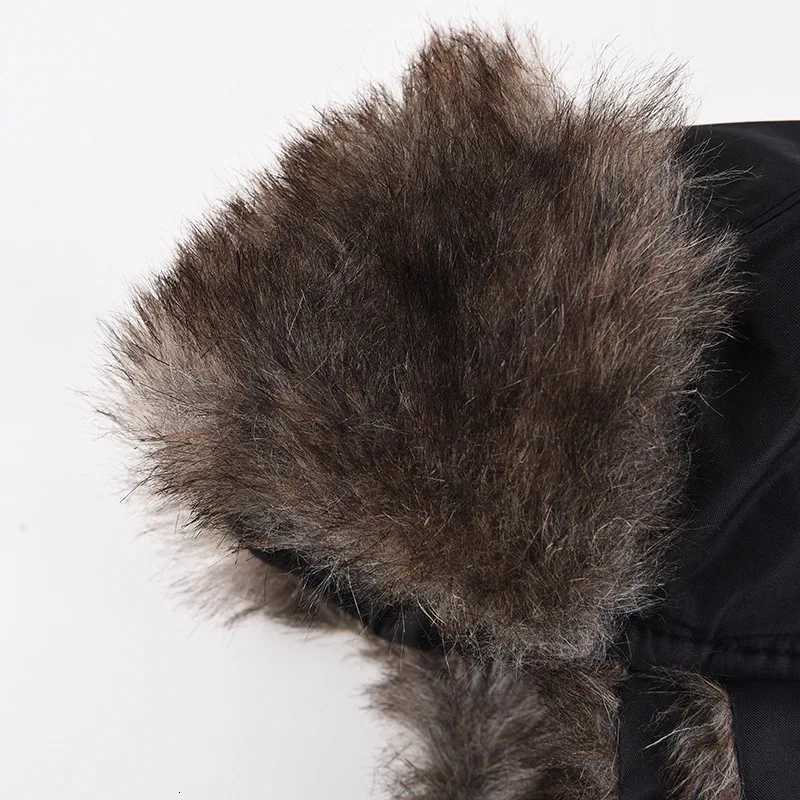 Mens Winter Trapper Trooper Earflap Warm Russian Waterproof Ski Hat Bber Russian Warm Ear Protectors HatsW251023