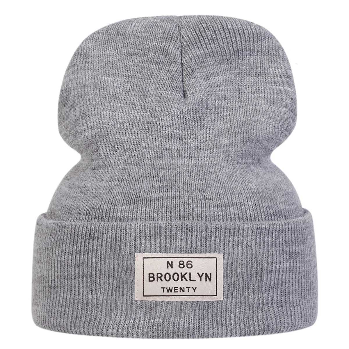 Unisex N 86 BROOKLYN TWENTY Sewing Label Beanies Hats Autumn and Winter Warm Knitted Hat Hip Hop Boy Girls CapsXJ251023