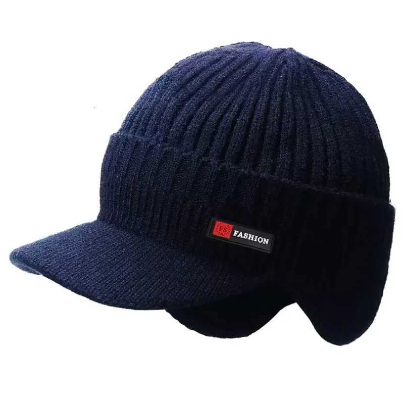 New Winter Men Hat Outdoor Ear Protection Warm Thick Bicyc Knitted Scarf Windproof Visors Baseball MaW251023