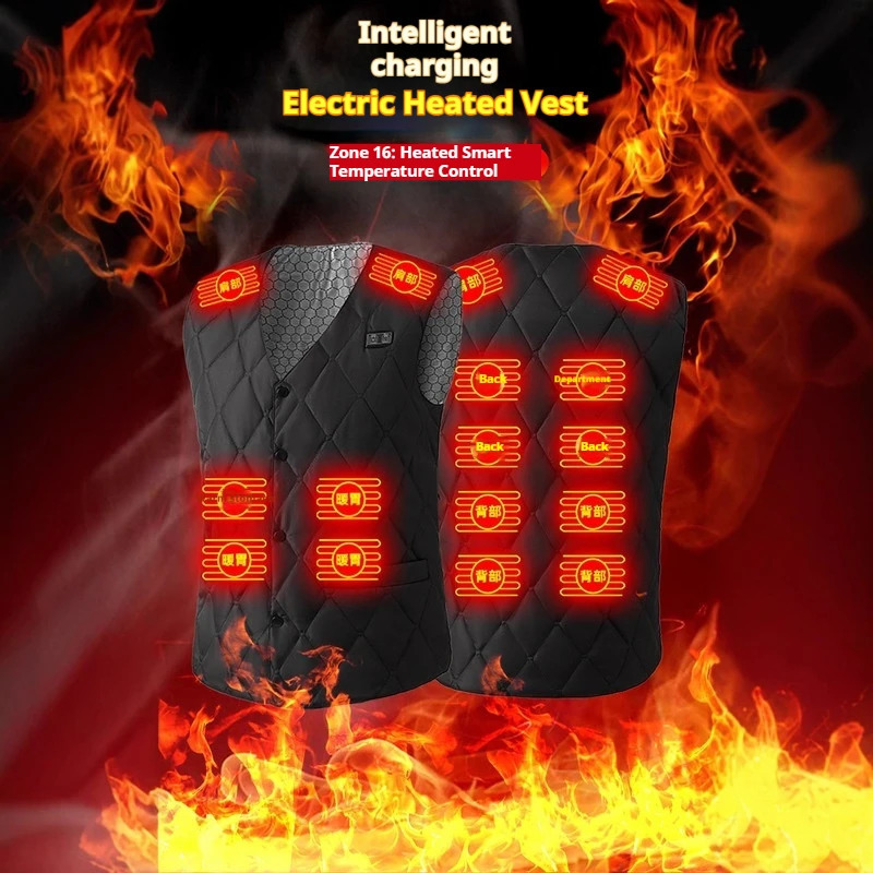 Smart Heating Vest Winter Warm USB DC Electric Constant Temperature Unisex Sixteen Zone Motorcycle Rider 251023