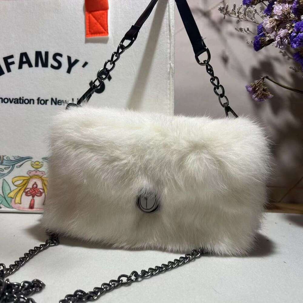 toteBag Shoulder bag ROSE NOIRE Real Fur Mink Women S Handbag Crossbody Versatile Stylish Bag