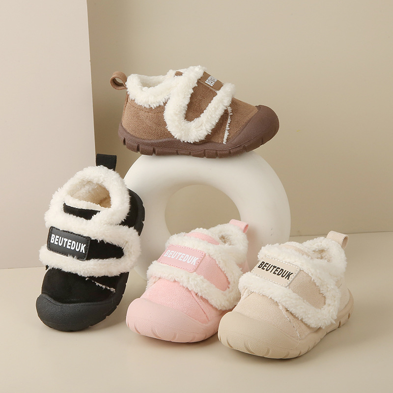 Toddler Winter Shoes Children Plush Boots Boys Girls Kids Warm Cotton Furry Shoes Littlesprouts Hook Loop Sizes US6C-US13C L1168
