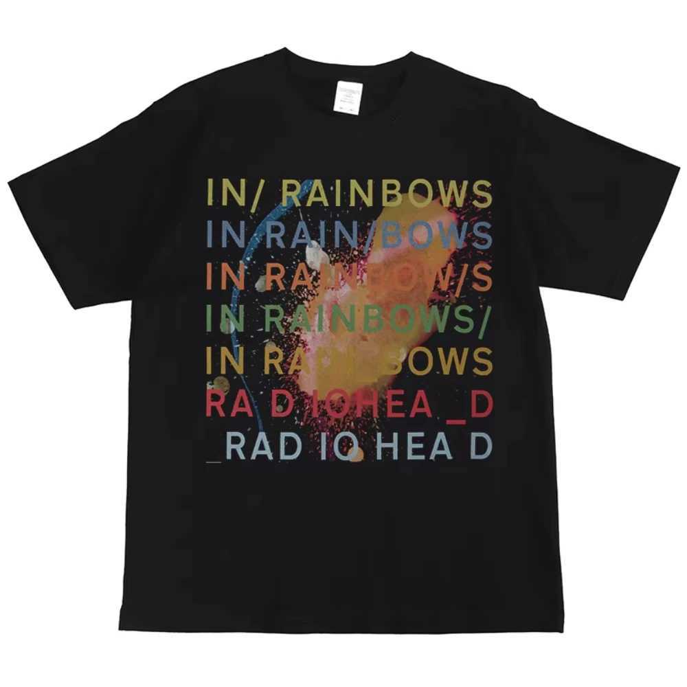 Summer Radiohead Rock Band Print American Street Hip Hop Vintage Black Men Women Short Sleeve Cotton Printed TShirt UnisexXJ251023