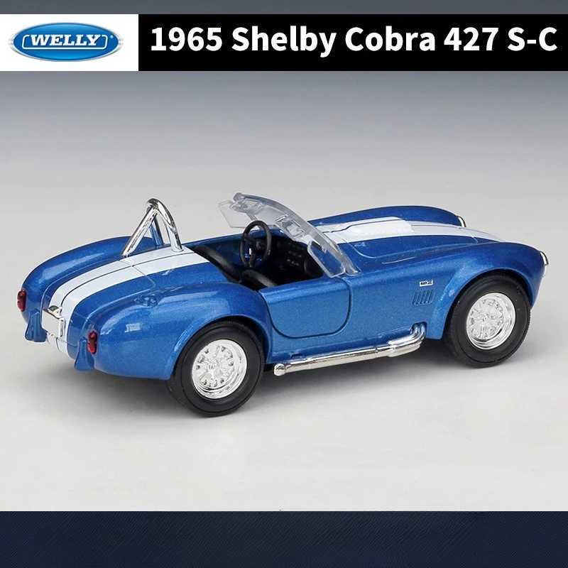 136 Scale 1965 Shelby Cobra 427 SC Simulation Alloy Car Model Pull Back Car toy children boy birthday gift miniature voitureT251023