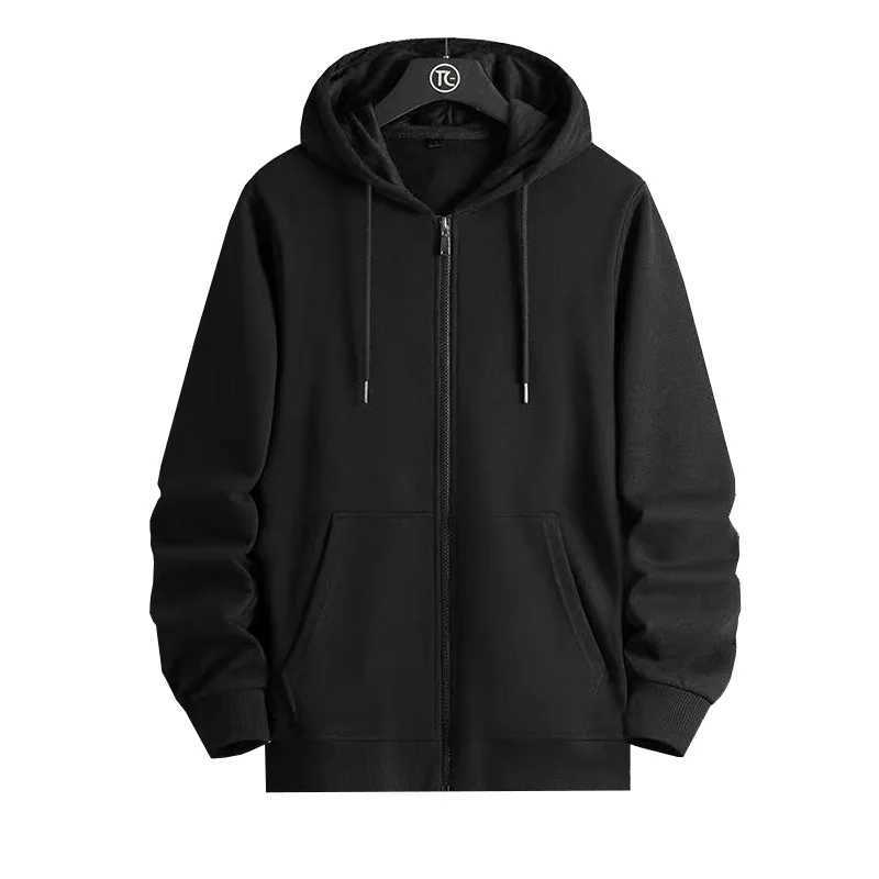 Zipper Hoodies Autumn Winter Mens New Long Sleeve Hooded Sweatshirt Fashion Casual Male Outfit Sportwear Loose Fit ClothesT251023