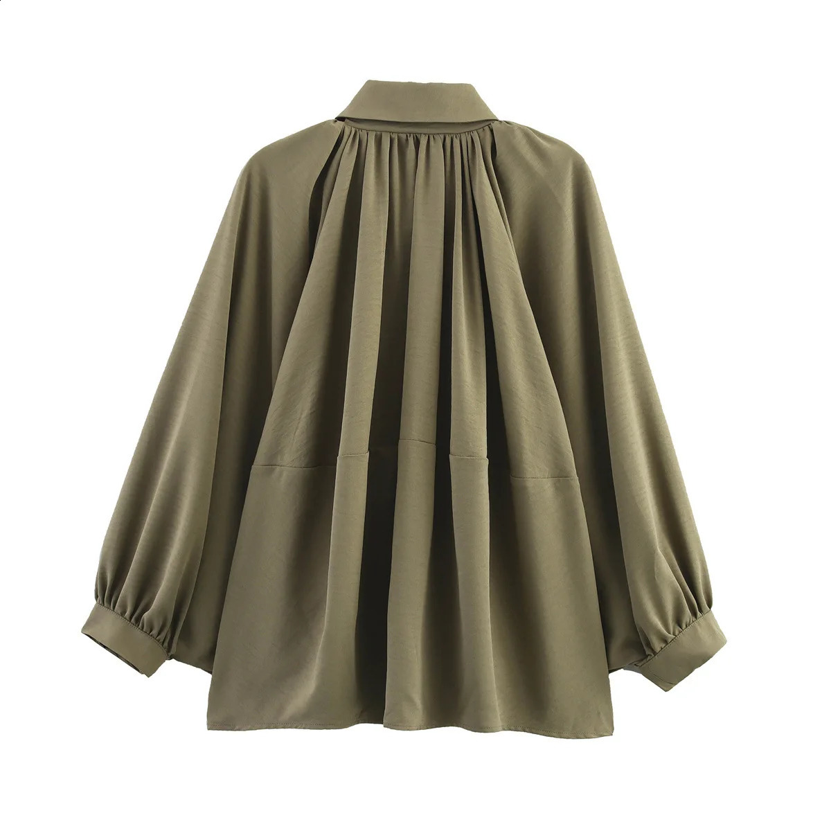 2025 Satin Bomber Jacket Women Spring Casual Pleated Zipper Jackets Long Sleeve Womens Coat Female 251018